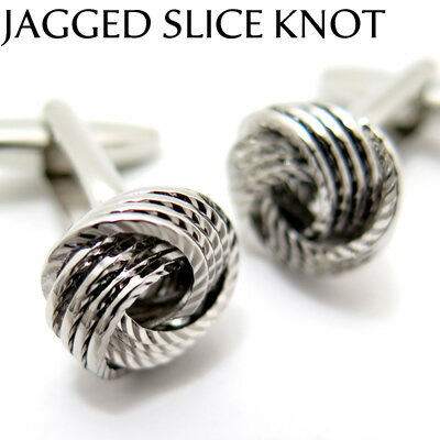 VALUE3500 JAGGED SLICE KNOT CUFFLINKS ジャグスライスノットカフス【カフスボタン　カフリンクス】