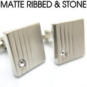 VALUE3500 MATTE RIBBED & STONE CUFFLINKS マットリブ＆ストーンカフス 父の日