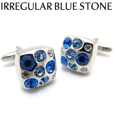 VALUE3500 IRREGULAR BLUE STONE CUFFLINKS イレ