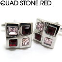 VALUE3500 QUAD STONE RED CUFFLINKS クアッドストーンカフス（レッド） 父の日