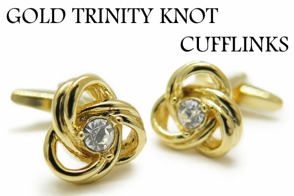 VALUE3500 GOLD TRINITY KNOT CUFFLINKS@S[hgjeBJtXyJtX{^@JtNXz ̓