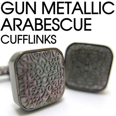 VALUE3500 GUN METALLIC ARABESCUE BLACK MOP CUFFLINKS K^bNAxXNJtXiLjyJtX{^@JtNXz ̓