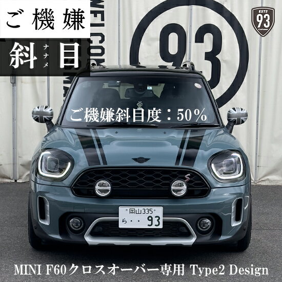 BMW MINI ミニ 93SELECT MINI F60クロスオーバー専用Type2 Design 少しご機嫌斜目なANGRY EYELID COVER(アイリッドカバー)