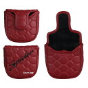 パターカバー 四角形 クランクネック クモ ゴルフヘッドカバー マグネット式 Putter Cover 1個入り 単品 赤い色