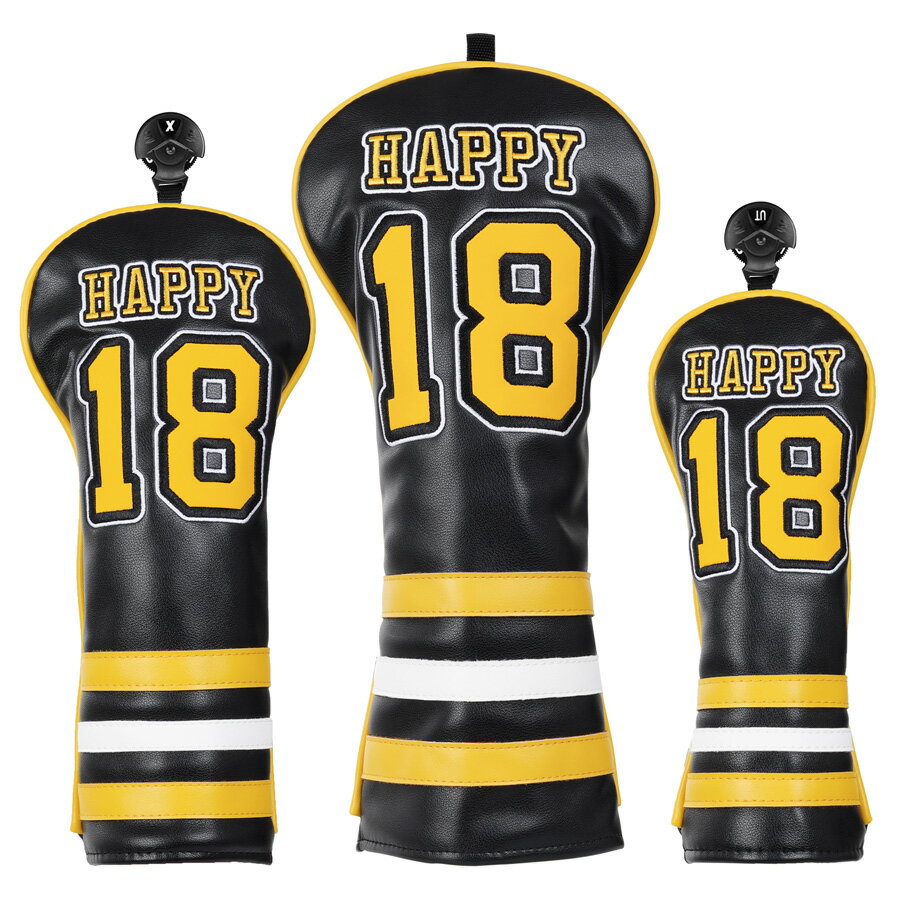 CRAFTSMAN　ゴルフクラブヘッドカバー ドライバー用/フェアウェイウッド用/ユーティリティー用 刺繍 合..