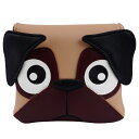 Craftsman ゴルフクラブヘッドカバー パター用 ☆マグネット付き☆プレゼント用 パーゴ犬 パッチ 高級合成皮革
