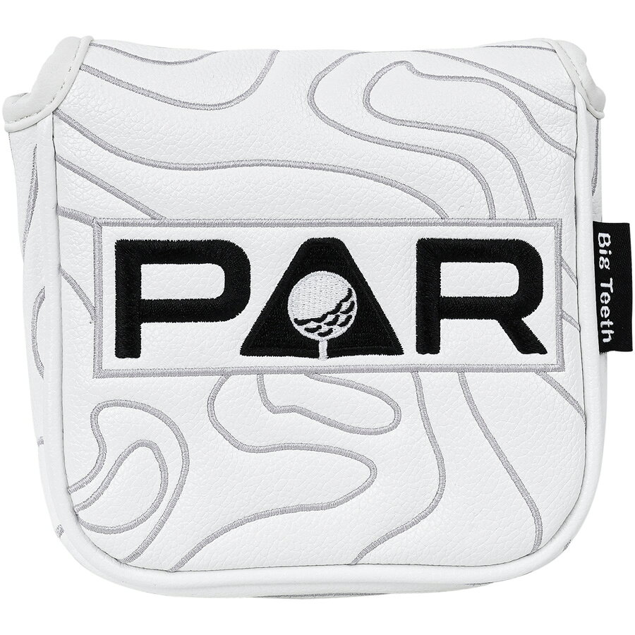 Big Teeth　ゴルフパターカバー マグネット開閉 マレット クラブヘッドカバー 高級合皮 刺繍 おしゃれ..