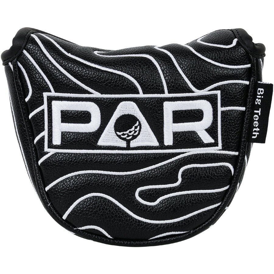 Big Teeth　ゴルフパターカバー マグネット開閉 マレット クラブヘッドカバー 合成皮革 刺繍 おしゃれ..