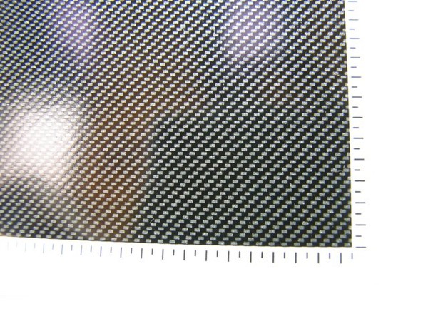 カーボンデカール Sサイズ ブラック（1mm目盛り付き）128×130