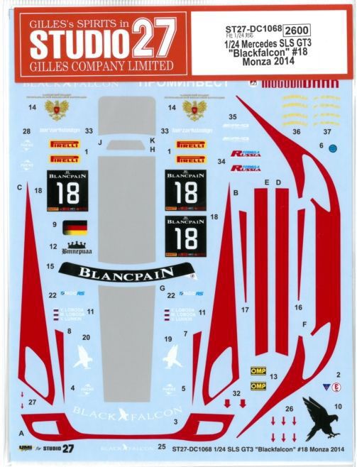 1/24 Mercedes SLS GT3 