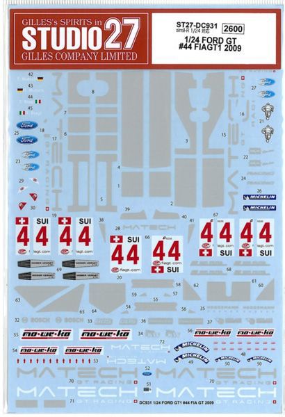 1/24 FORD GT #44 FIA GT1 2009 (simil-R 1/24Ήj