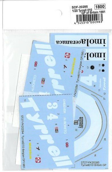 1/20 Tyrrell 010 1981 GP of Britain