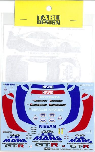 1/24 NISSAN GT-R LM　CLUB　LE MANS　1995(T社NISMO GT-R LM対応）