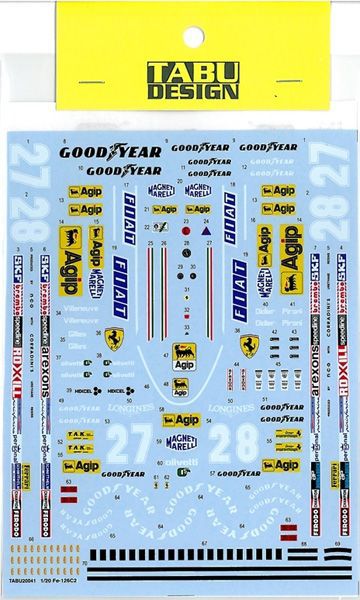 タブデカール 1/20 Ferrari 126C2 F社対応