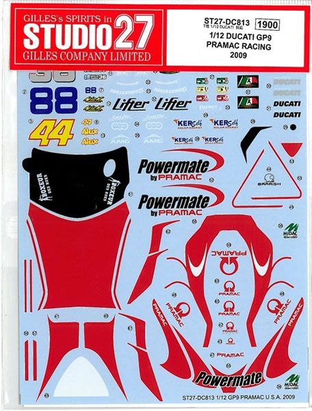 1/12　DUCATI　GP9　PRAMAC　RACING　2009　T社対応