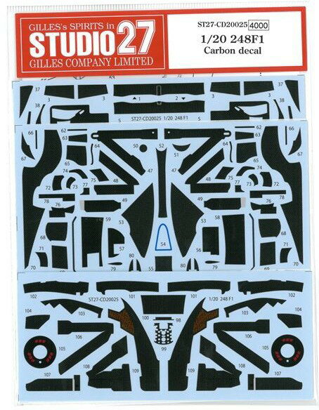 1/20 248 F1 Carbon decal (F社1/20 248F1対応）