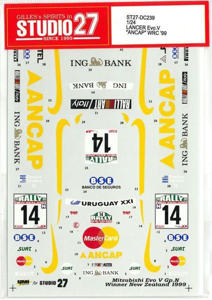 1/24 LANCER　 Evo.V "ANCAP" WRC '99