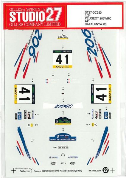1/24 PEUGEOT 206WRC 41 CATALUNYA 039 00