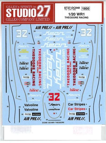 1/20　WR1　THEODORE　RACING　（T社1/20対応）