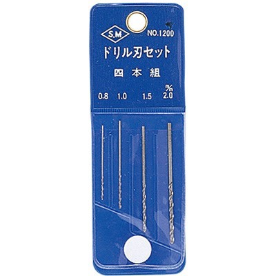L-7A ドリル刃セット 4本組(0.8 1.0 1.5 2.0mm)【ミネシマ MINESHIMAツール L-7A】