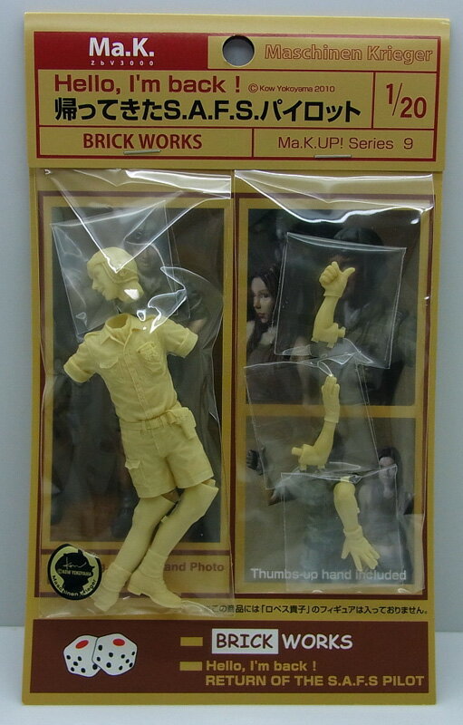 Ma.K. Hello,I'm back! 帰ってきたS.A.F.S.パイロット【ブリックワークス 1/20 Ma.K. マシーネンクリーガー】