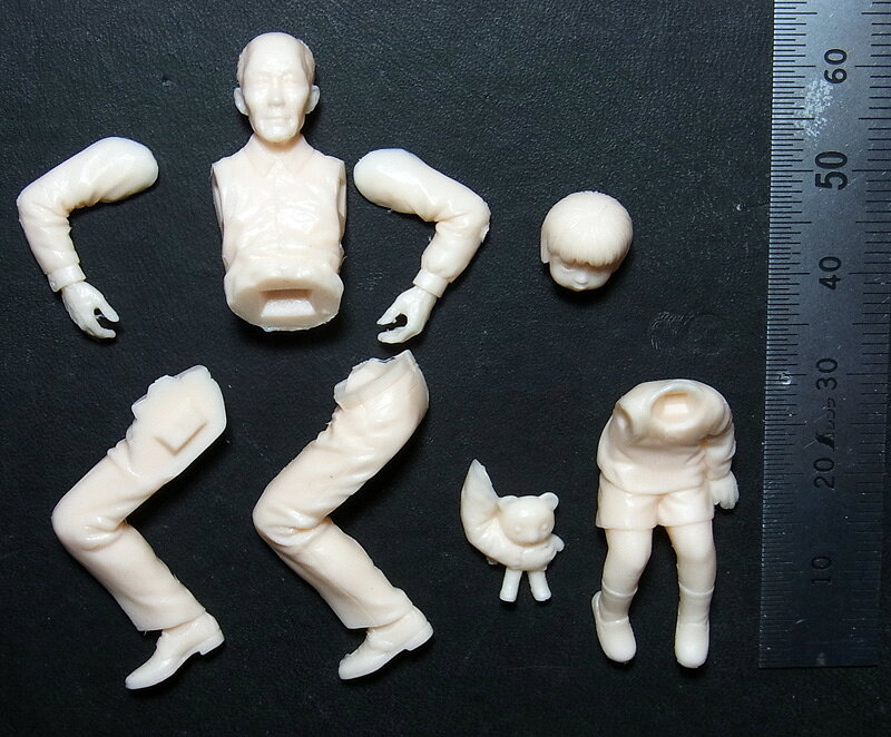 1/24 おじいさんとひ孫2体セット フィギュア【アトリエイット　atelier iT】