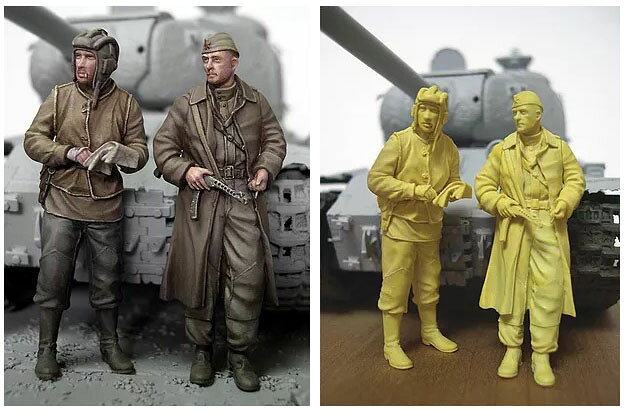 1/35 Soviet Tankers(ロシア軍 戦車兵2体セット)【SWASH DESIGN ST-3507】