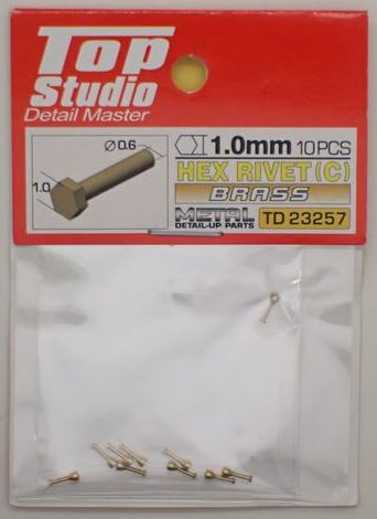 HEX RIVET(C) 1.0mm 10PCS DETAIL-UP PARTS(BRASS)ygbvX^WI TopStudio TD23257z