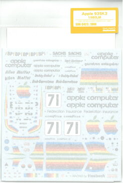 1/24 アップル 935K3 1980LM(N社「ポルシェ 935 K3 '79 ルマン ウィナー」対応)【SHUNKOデカール SHK-D423】