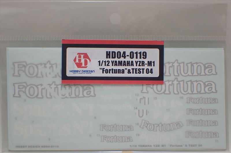1/12 Yamaha YZR-M1 "Fortuna"&TEST"04【ホビーデザイン HD04-0119】