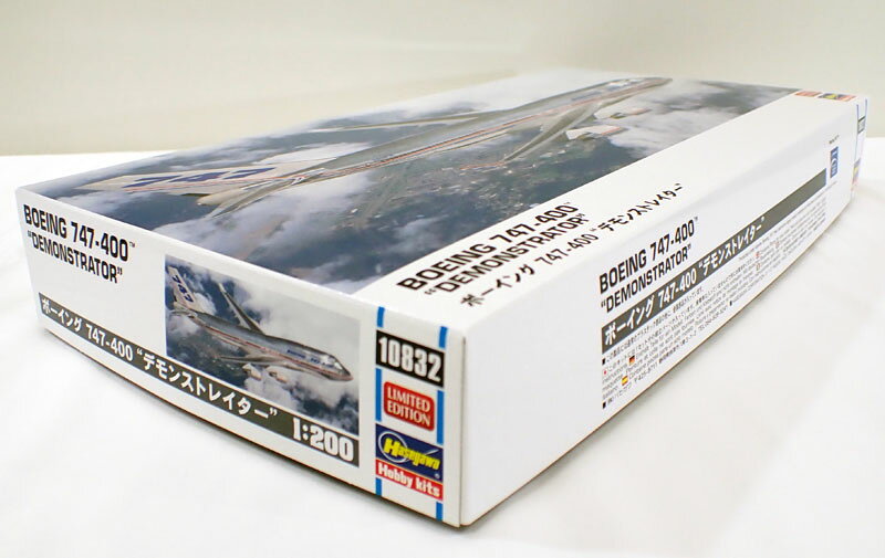 1/200 ボーイング 747-400 デモンストレイター ハセガワ プラモデル 飛行機 限定品 10832 2019年は747初飛行から50年！「ハイテクジャンボ」と呼ばれ90年代に活躍した747-400のデモンストレイター機を再現。