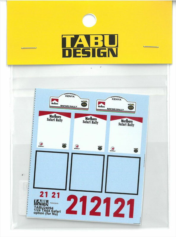 樂天商城 - 1/24 トヨタ セリカ TA64 サファリラリー 1985 オプションデカール nunu対応 TABUデカール TABU24094