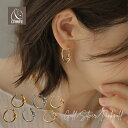 ピアス 金属アレルギー対応 サージカルステンレス 316L 18K ノット 結び目 フープピアス レディース 大人 モダン シンプル エレガント ジュエリー ゴ...