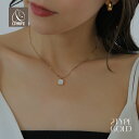 ネックレス 金属アレルギー対応 サージカルステンレス 18K K18 コーティング チェーン スクエア ビジュー チャーム レディース 大人 エレガント 上品 ...