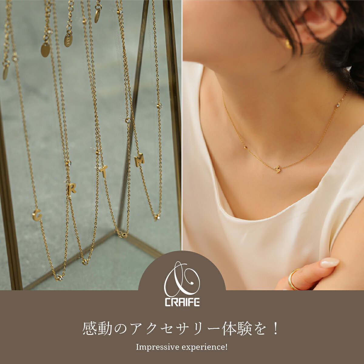 【最大35%OFFクーポン配布中】 9種類 イニシャル ネックレス 華奢 サージカルステ...