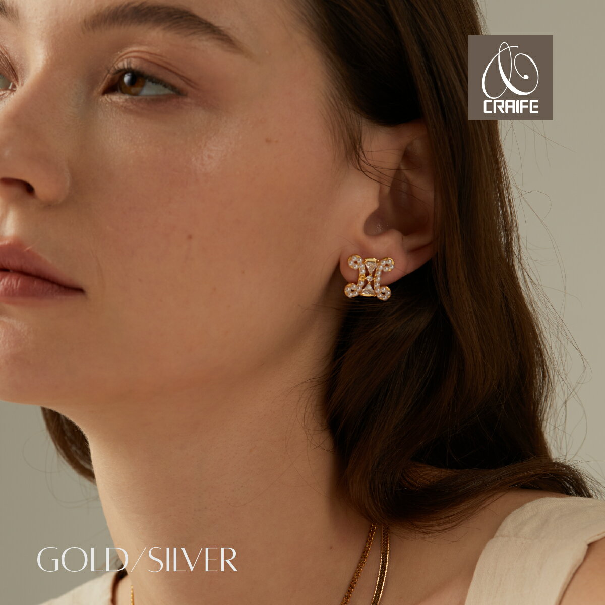 【開始2時間限定 半額クーポン配布中】 ピアス 金属アレルギー対応 18Kコーティング パール ジルコニア レディース 大人 モダン シンプル かわいい エレガント ジュエリー ゴールド シルバー 送料無料 プチプライス高見え CRAIFEのサムネイル