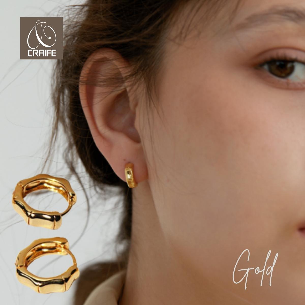 【P10倍+最大30%OFFクーポン配布中】 ピアス 金属アレルギー対応 18Kコーティング ニッケルフリー フープピアス 小ぶり キャッチレス 中折れ レディ...