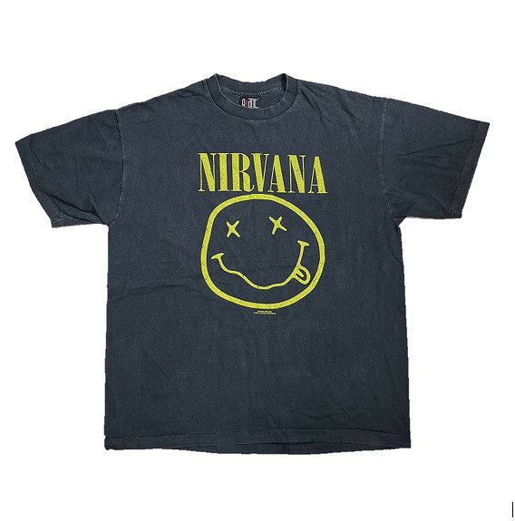 Nirvana �˥�������ʡ� T����ġ�Smiley Face XL �� �֥�å� Ⱦµ �Х��T ���å�T����� ξ�̥ץ��� ��� ��ǥ����� ��˥���...