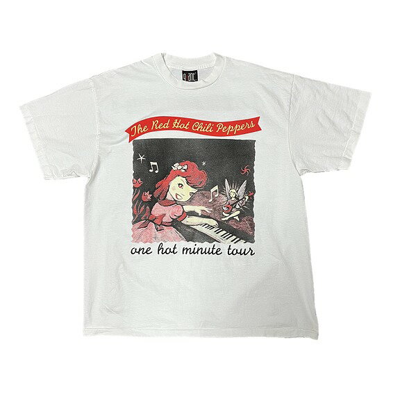 Rakuten - Red Hot Chili Peppers レッドホットチリペッパーズ Tシャツ One Hot Minute Tour XL 白 両面プリント｜バンドT ロックT ツアーT 90s 名盤 アルバム 半袖 メンズ レディース ユニセックス 古着風 人気 希少 音楽 ストリート デザイン 注目 コレクターズアイテム