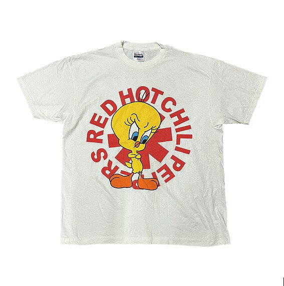 Rakuten - Red Hot Chili Peppers レッドホットチリペッパーズ Tweety トゥイーティー コラボ Tシャツ バンドT ロックT 半袖 メンズ XL 両面プリント キャラクター デザイン ストリート 人気 おしゃれ ユニセックス 春夏 送料無料 音楽 ファン必見 コレクター ギフトにもおすすめ
