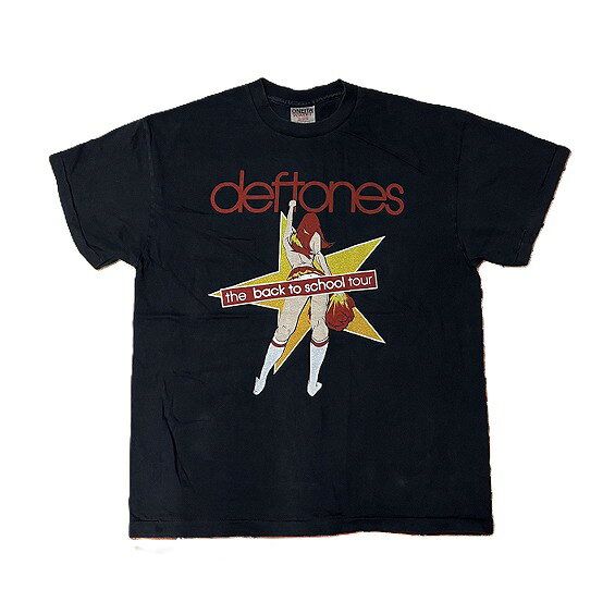 Deftones デフトーンズ Tシャツ Back To School Tour｜バンドT ロックT オルタナ メタルT ツアーT 半袖 メンズ レディース ユニセックス XL 黒 両面プリント 人気 希少 コレクター ストリート デザイン 注目 アイテム