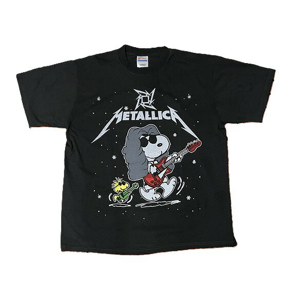 Rakuten - Metallica × SNOOPY メタリカ スヌーピー コラボ Tシャツ XL 黒 両面プリント｜バンドT ロックT メタルT キャラクターコラボ 半袖 メンズ レディース ユニセックス 人気 希少 音楽 ストリート デザイン 注目
