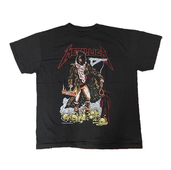 METALLICA メタリカ Tシャツ バンドT ロックT メタルT 半袖 メンズ レディース ブラック 黒 両面プリント プリントT ストリート 古着風 80s 90s 人気 おしゃれ ユニセックス 春夏 送料無料 音楽 ヘヴィメタル ファン必見 コレクター ギフトにもおすすめ 新品
