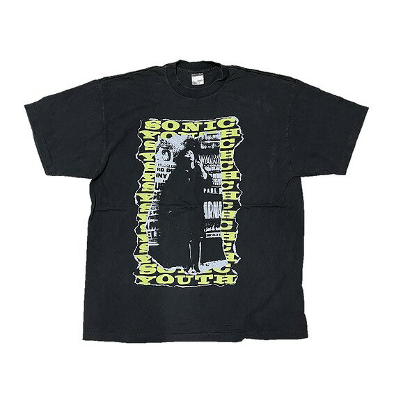 Sonic Youth 소닉 유스 T 셔츠 XL 블랙 양면 프린트 | 밴드 T 록 T 얼터너 그런지 90s 반소매 남성 여성 유니섹스 헌옷 스타일 인기 클래식 음악 스트리트 디자인 주목 수집가 아이템