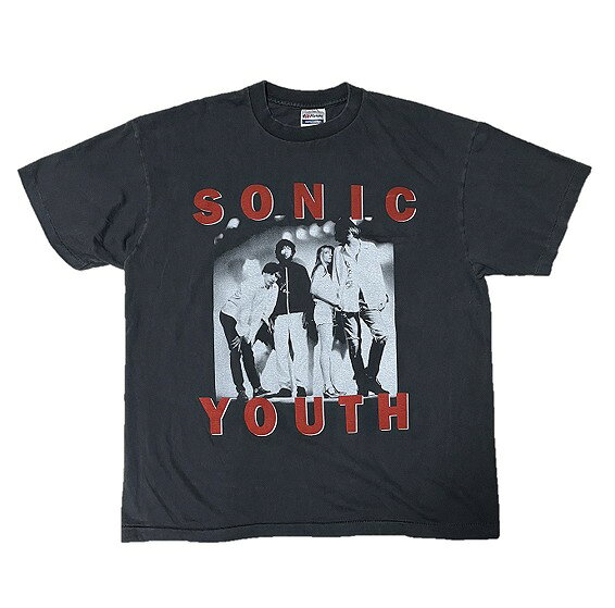 Sonic Youth ソニックユース Tシャツ Washing Machine Tour ツアーTシャツ バンドTシャツ オルタナティブロック グランジ 90s ミュージック インディ グラフィック アメカジ ストリート トップス カットソー 半袖 ブラック メンズ レディース ユニセックス