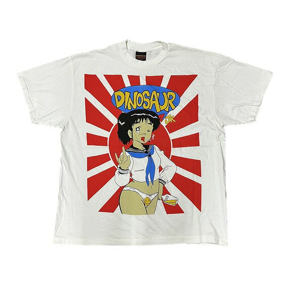 Rakuten - Dinosaur Jr. ダイナソーJr. Tシャツ Frank Kozik アニメ バンドT ロックT 半袖 メンズ XL ホワイト 白 両面プリント キャラクター デザイン ストリート 古着風 ヴィンテージ風 人気 おしゃれ ユニセックス 春夏 送料無料 音楽 ファン必見 ギフトにもおすすめ