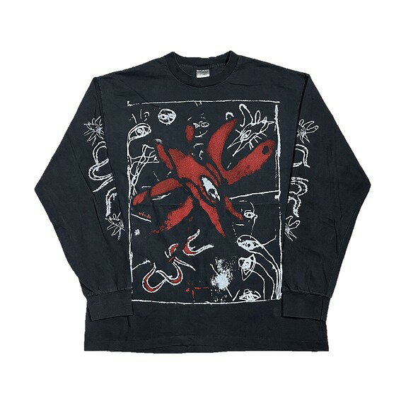 The Cure ザ キュアー 長袖 Tシャツ Wish Tour 1992 バンドT ロックT ロンT メンズ XL ブラック 黒 両面プリント ツアー デザイン ストリート 古着風 ヴィンテージ風 90s 人気 おしゃれ ユニセックス 春秋 送料無料 音楽 ファン必見 コレクター ギフトにもおすすめ