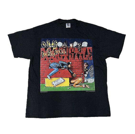 U-Neck - Snoop Dogg スヌープドッグ Tシャツ Doggystyle ドギースタイル Joe Cool ヒップホップ ラップT HIPHOP 半袖 メンズ ブラック 黒 プリント ストリート 古着風 ヴィンテージ風 90s 人気 おしゃれ ユニセックス 春夏 送料無料 音楽 ファン必見 コレクター ギフトにもおすすめ