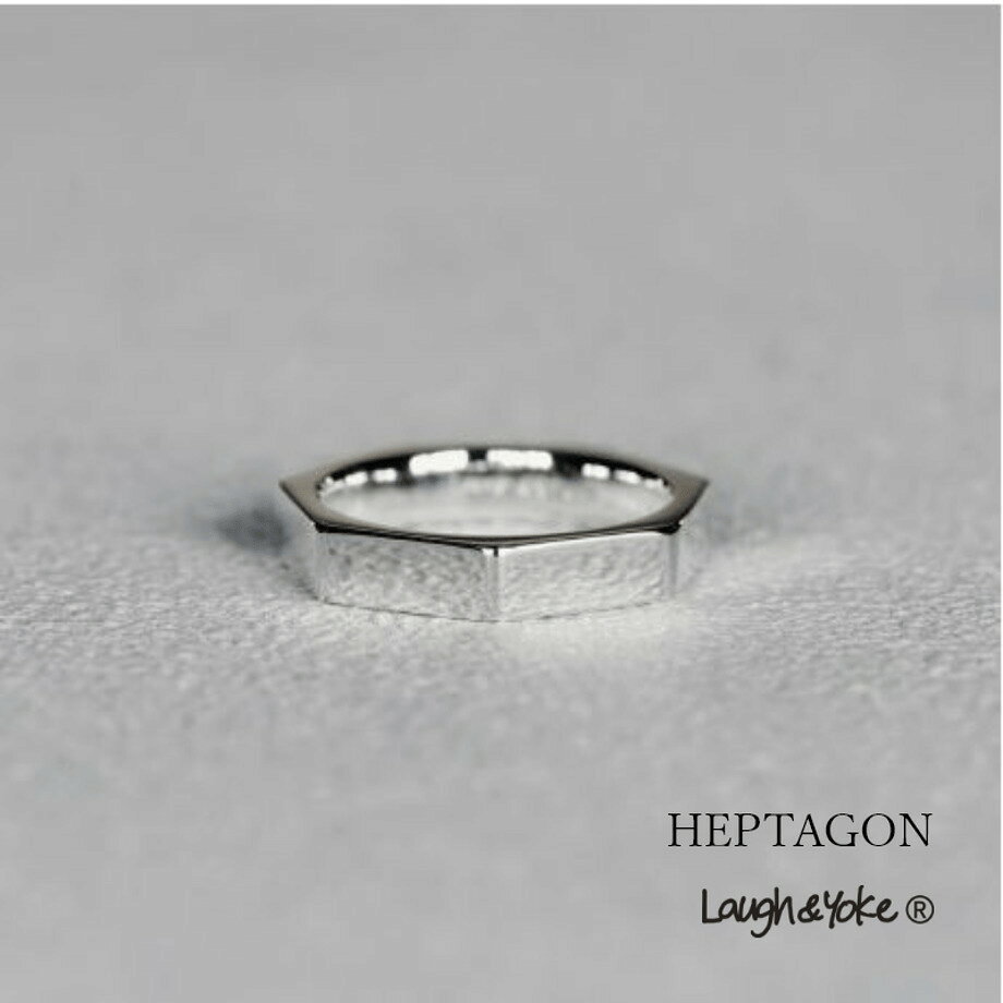 シルバーリング ヘプタゴンリング 七角形 シルバー925 メンズ レディース 3.8mm幅 HEPTAGON Artisan Works