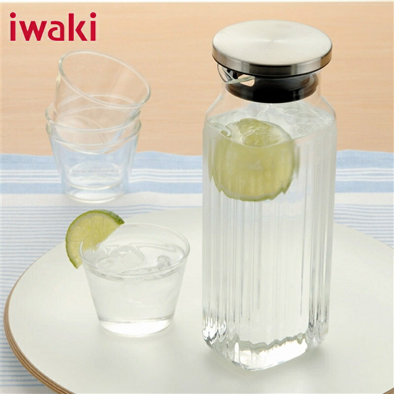 iwaki/イワキ スクエアサーバー1,000ml 耐熱ガラス製冷水筒 ピッチャー KT296K-SV 909000970,1015-10_ET　60サイズ